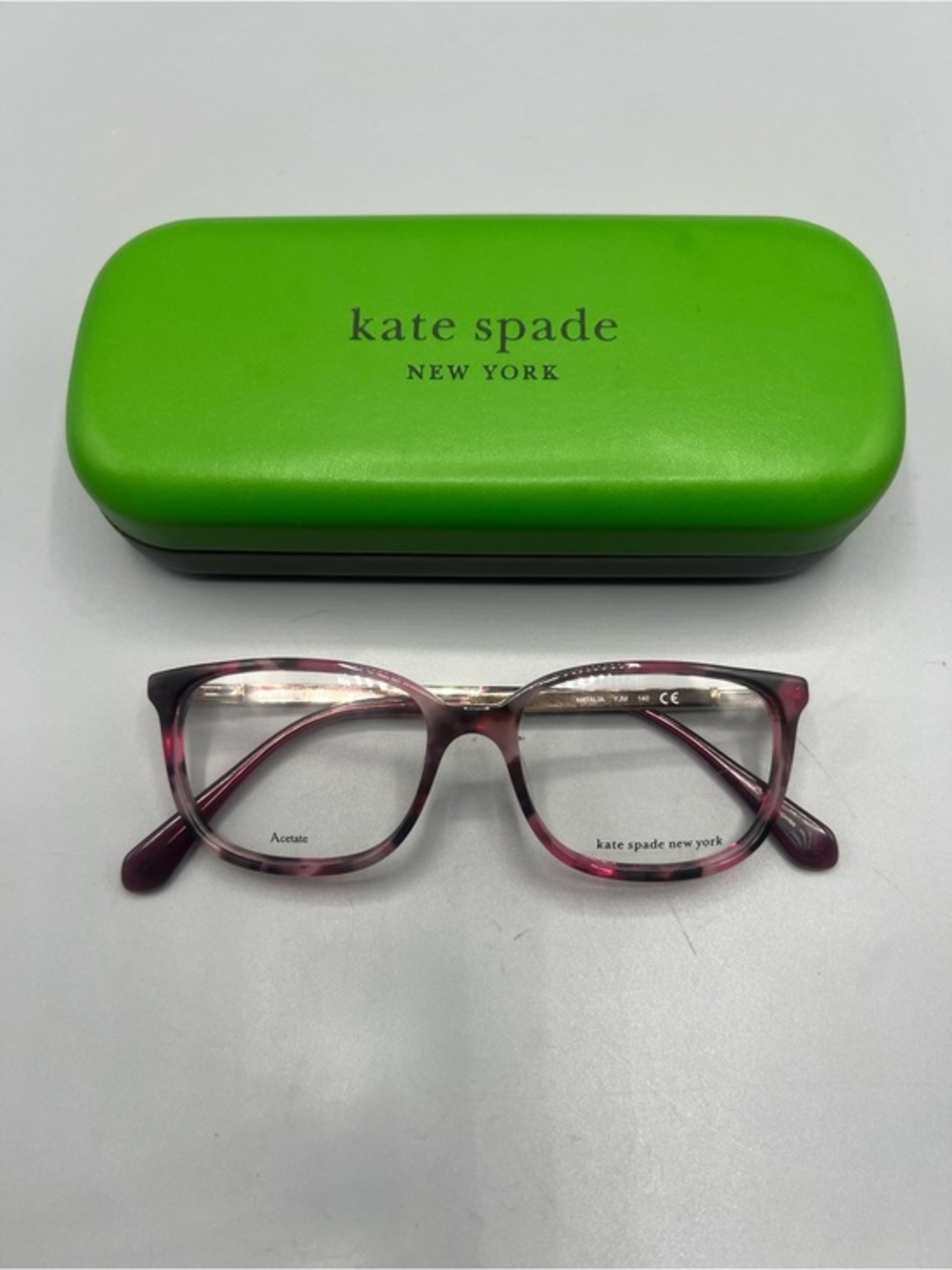 Kate Spade Natalia YJM Eyeglasses Frames Pink Havana Cat Eye 50-16-140 Women